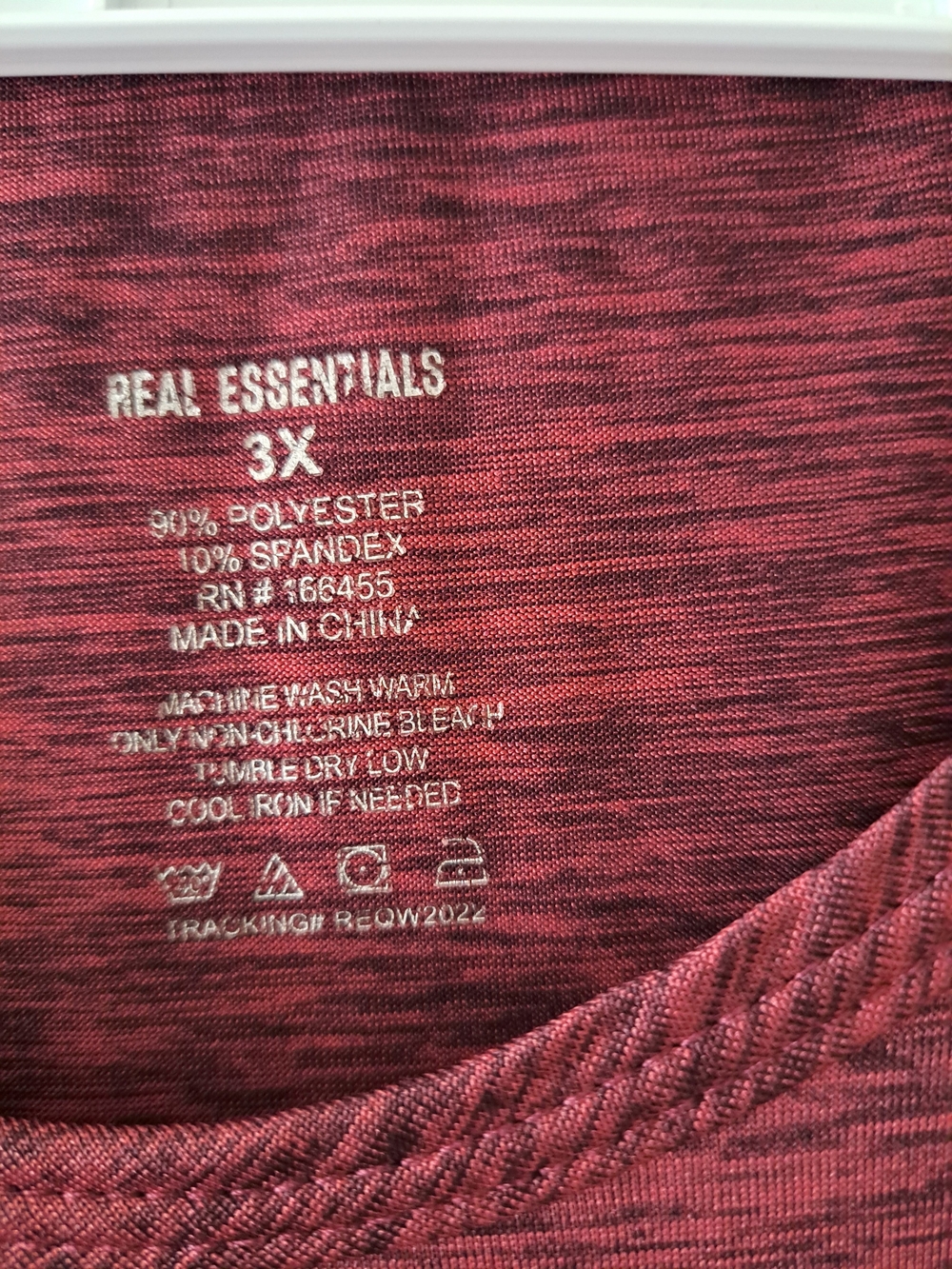 Essentials Womens Marled Burgundy Sweater - 3X